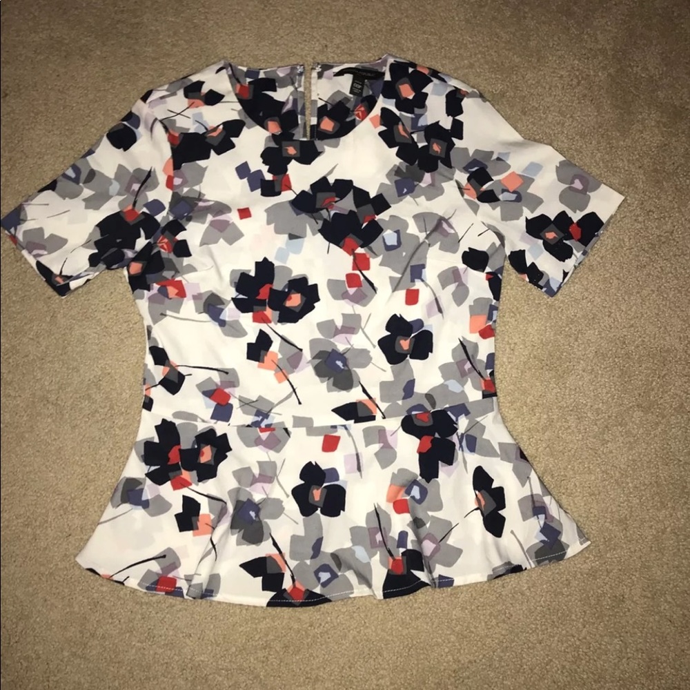 Banana Republic Floral Peplum Shirt